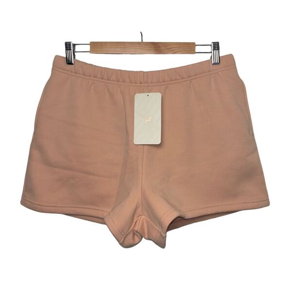 NWT Fabletics Go-To High-Waisted Slim Sweatshort Woman's Size XL -Oak - Picture 1 of 16